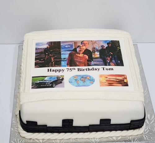 Cake with edible pictures