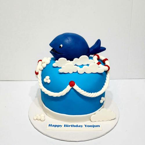 Blue whales cake