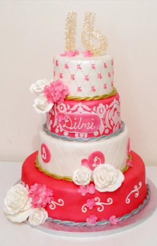 Sweet 16th birthday cake