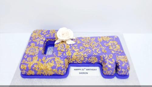 21st Birthday key cake